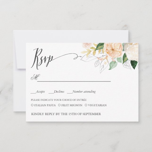 ESCOLHA DE REFEIÇÕES DE RSVP DE CASAMENTO NO FIM D (Frente)