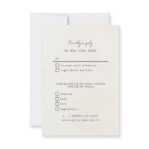 Escolha de refeições RSVP do cosmos de aquarela