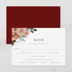 Escolha de RSVP para a Refeição do Casamento Flo
