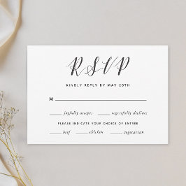 Escolha de RSVP para Casamento de Caligrafia Moder