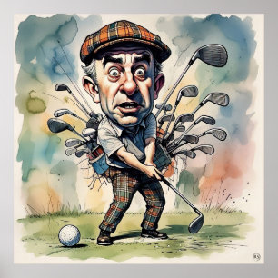 Escolha do clube - Grande Impressão de Golfe Art