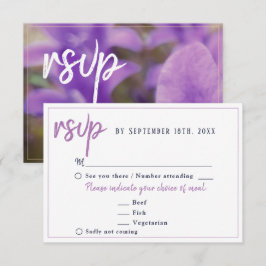 Escolha do Menu de Casamento Floral com Flor Roxo