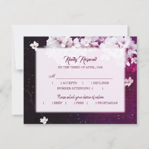 Escolha do menu RSVP de Casamento de Cherry Blosso