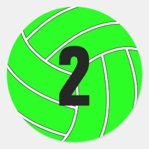 Escolha etiquetas de um voleibol da cor com texto