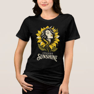 Escolha Mulher Girassol Floral Retrato Sunshine