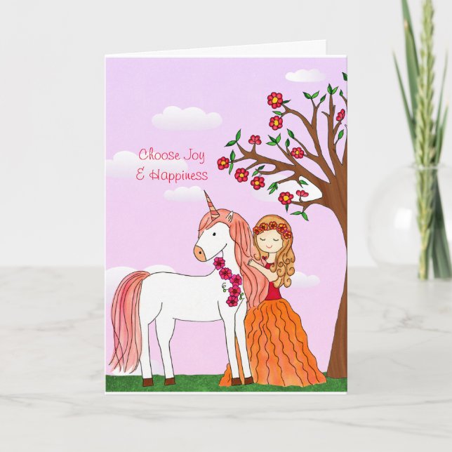 Escolha o Cartão de Saudação de Alegria e Felicida (Frente)