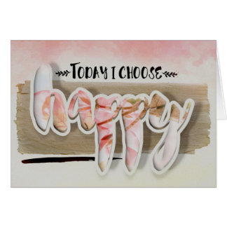 Escolha o cartão vazio das flores felizes da