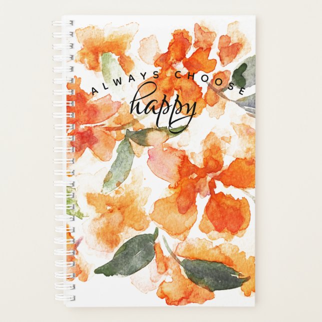 Escolha o Planejador de Espiral Feliz (Frente)