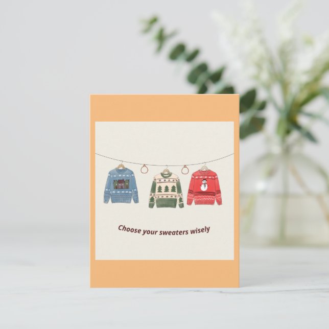 Escolha o seu cartão de férias sensato (Em pé/Frente)