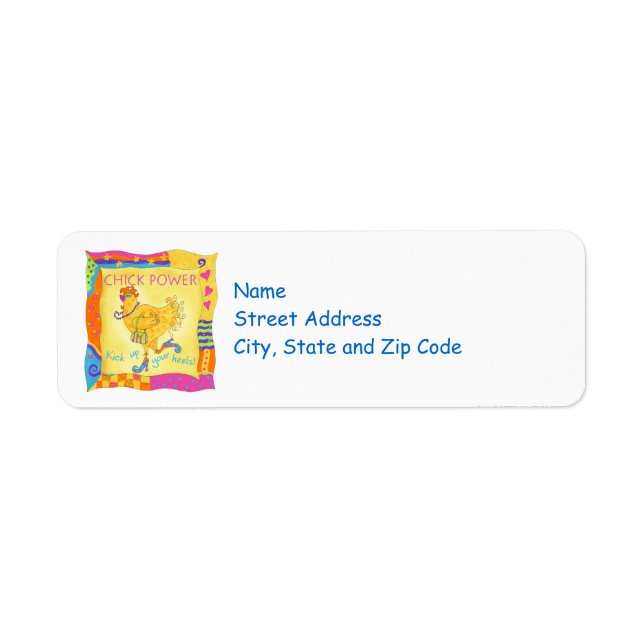 Escolha seu cabeçalho Pintinho Etiqueta de endereç (Frente)