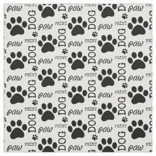 Escolha seu tecido de impressão de Paw de cor de f