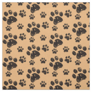 Escolha seu tecido de impressão de Paw de cor de f