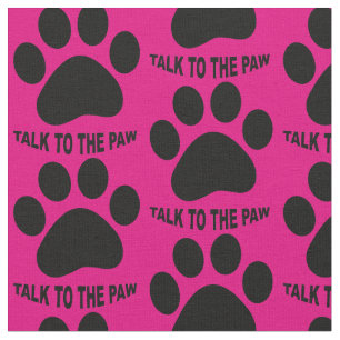 Escolha seu tecido de impressão de Paw de cor de f