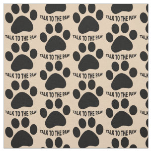 Escolha seu tecido de impressão de Paw de cor de f
