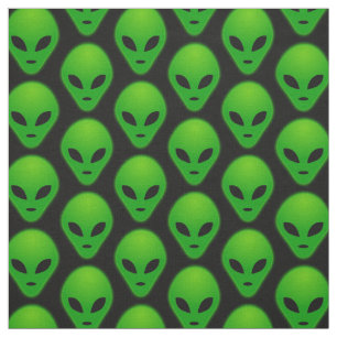 Escolha seu tecido impressão de alienígena de cor 