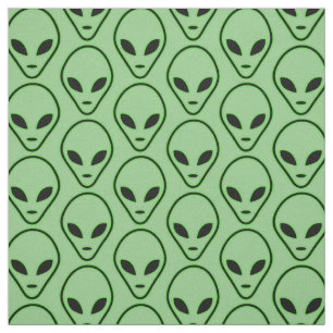 Escolha seu tecido impressão de alienígena de cor 