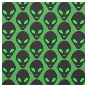 Escolha seu tecido impressão de alienígena de cor 