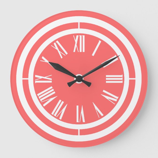 Escolha sua cor principal - relógio de números rom (Frente)