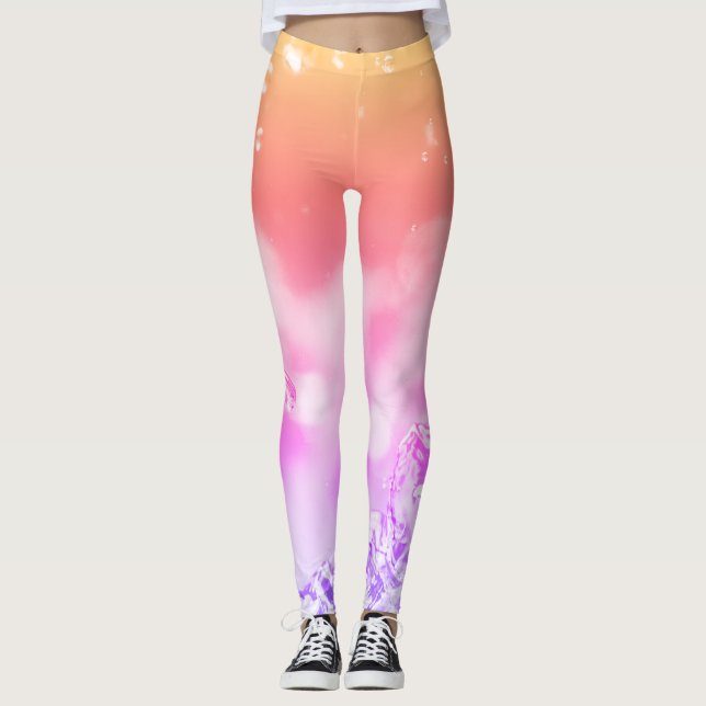 escolha suas leggings de tamanho certo com bolhas  (Frente)