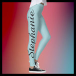 ESCOLHA SUAS Leggings Yoga personalizadas COR com<br><div class="desc">ESCOLHA SUAS leggings personalizadas de yoga. Impresso de borda a borda, com o seu nome em um grande script preto para cima de uma perna! A amostra é azul de ovo de robins, mas você pode facilmente personalizar para colorir sua escolha, "criar seu próprio". Também é fácil alterar ou excluir...</div>