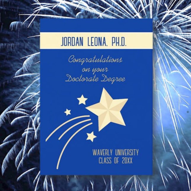 Escolha Superior! Cartão de Doutorado (Ph.D.) (Criador carregado)