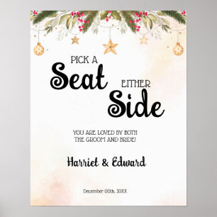 Escolha um assento em qualquer Poster de casamento