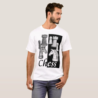 Escolha um Lado! Camiseta de Xadrez Branca