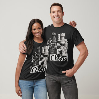Escolha um Lado! Camiseta Xadrez Preta