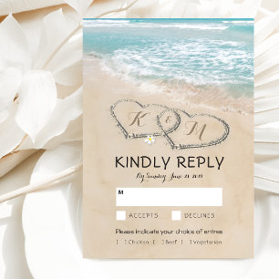 Escolhas de Entrada para RSVP do Casamento Tropica