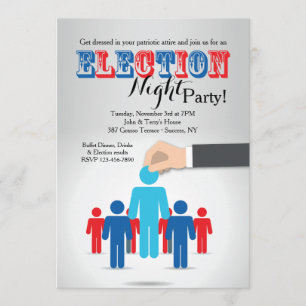 Escolhendo um convite de festas da eleição do