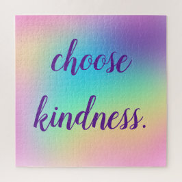 "Escolher gentileza" Quebra-cabeça de Arco-Íris