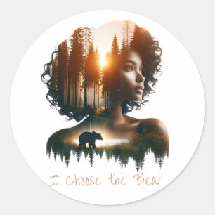 Escolho o adesivo do urso