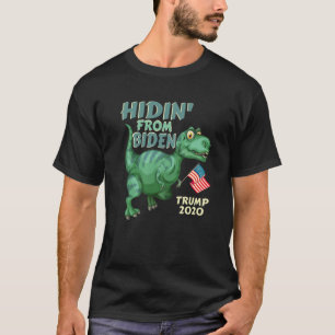 Esconder-se de camisas Biden crianças EUA Flag T