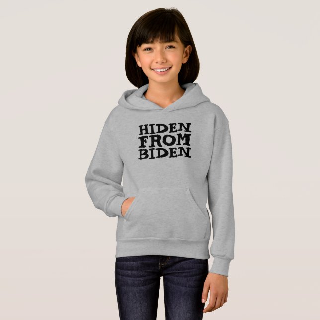 ESCONDIDO DE JOE BIDEN GIRLS T-SHIRTS Hoodie (Frente Completa)