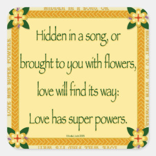 Escondido em um adesivo de música