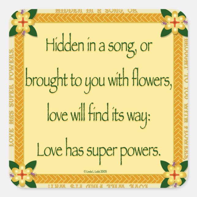 Escondido em um adesivo de música (Frente)