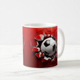 Escória De Futebol Quebrando Parede - Caneca 3D Di