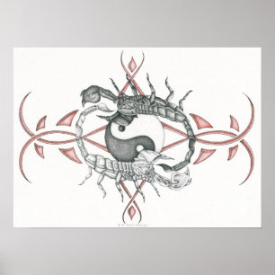Escorpião do poster do equilíbrio