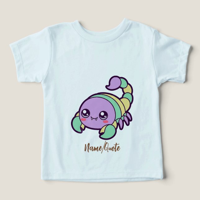 Escorpião Kawaii Fofo Cartoon Pastel (Design frontal)