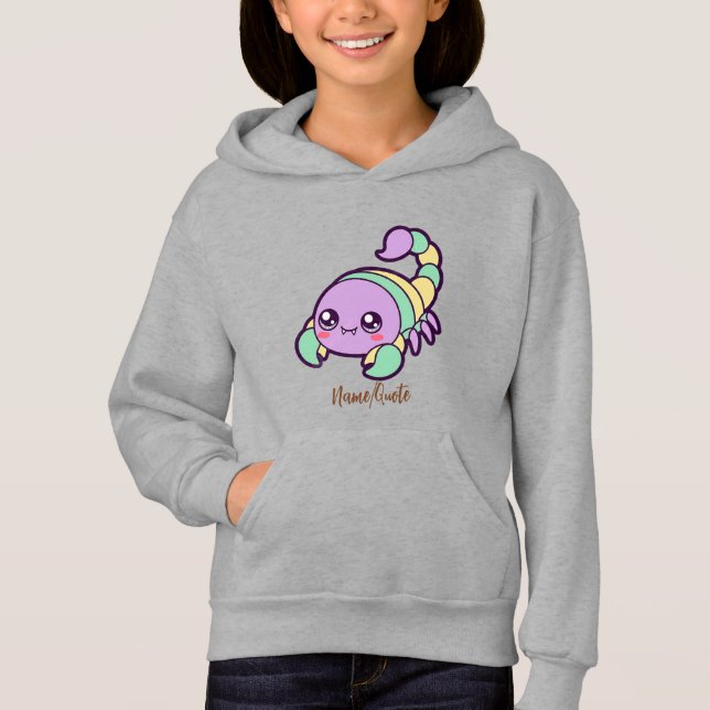 Escorpião Kawaii Fofo Cartoon Pastel (Frente)