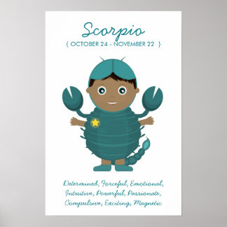 Escorpião - Poster do Horoscópio Menino
