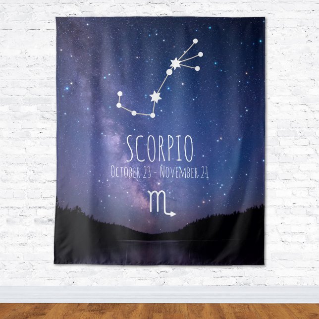 Escorpião | Tapeçaria de Astrologia Personalizada (Criador carregado)