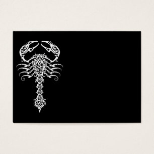 Escorpião tribal branco intrincado