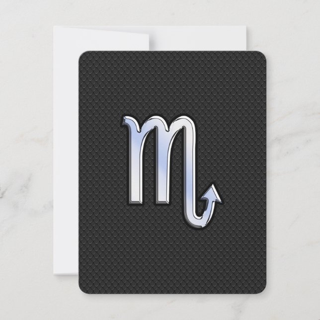 Escorpião Zodiano cromo como Sinal preto de cobra (Frente)
