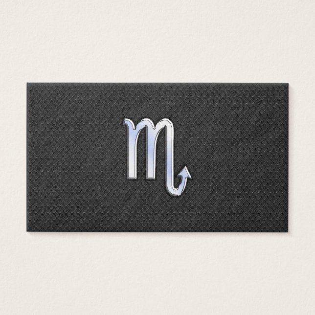 Escorpião Zodiano cromo como Sinal preto de cobra (Frente)