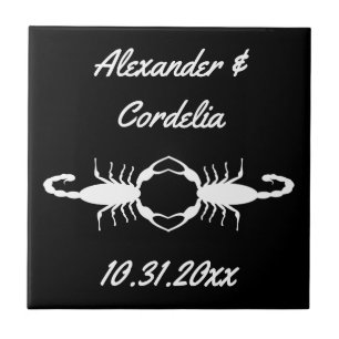 Escorpiões Casamento Branco Gótico Personalizado