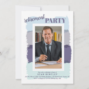 Escova Azul Fotoaposentadoria de Fatura Convite