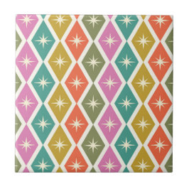 Escovas de meio século em Ouros Retro Coloridos