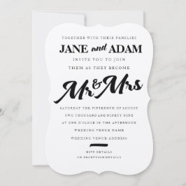 Escove o Sr. e Sra. Typografia Convite para Casame