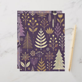 Escrapão da Natureza roxa e Dourada escandinava